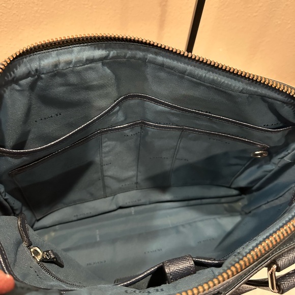 Coach Dark Navy Leather Briefcase - Picture 6 of 15